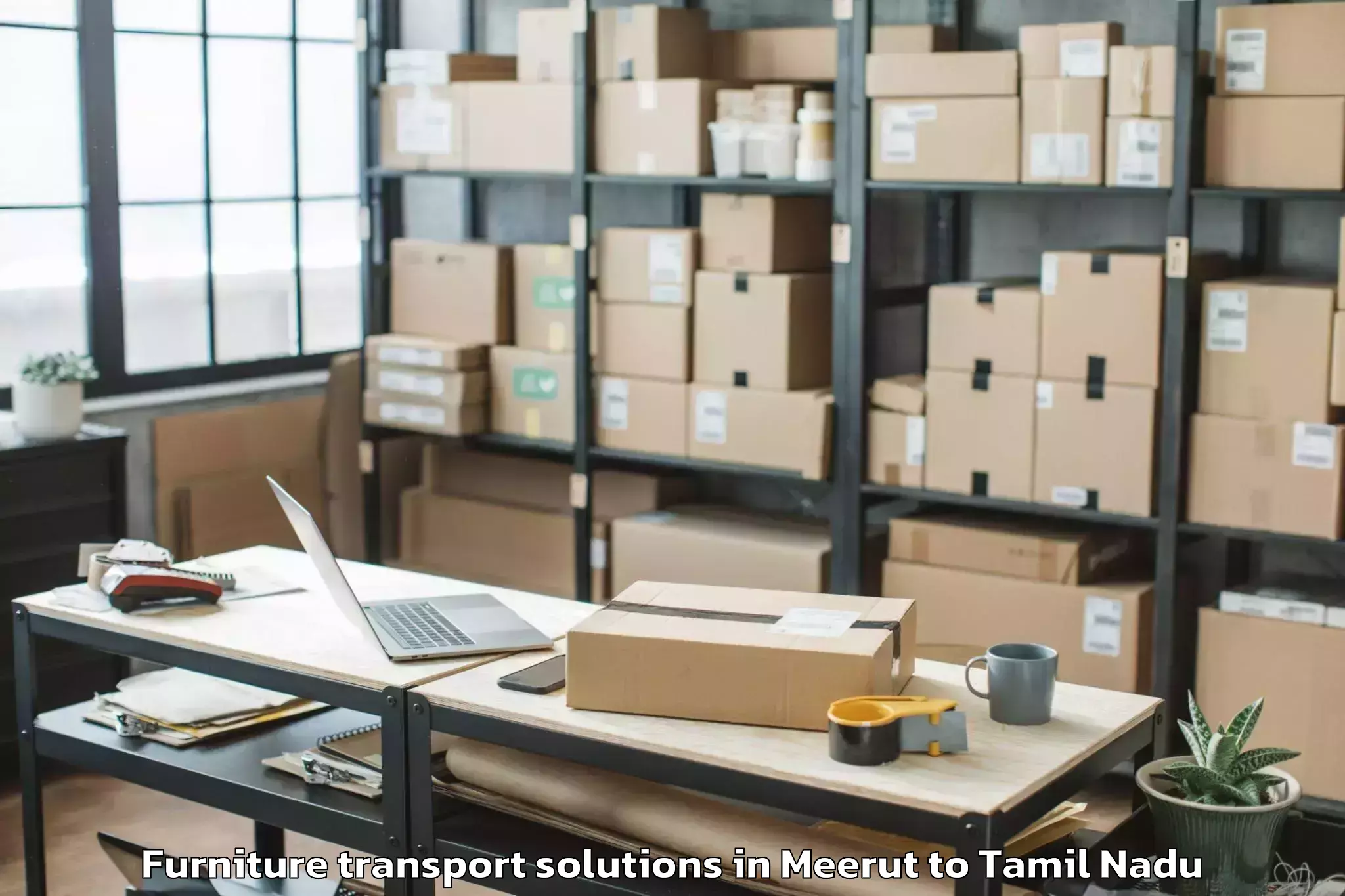 Easy Meerut to Thiruvidaimarudur Furniture Transport Solutions Booking